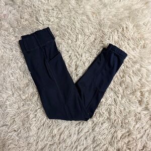 Child’s Size 8 Navy Ovation Knee Patch Horseback Riding Tights Breeches. Good Co
